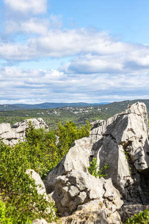 Landscape of the Crimean mountains. View from the height of the mountain.の写真素材