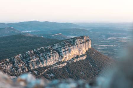 Mountain landscape in the Crimea. View of the Crimean mountains.の写真素材