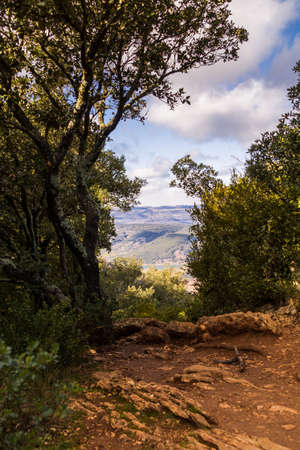 Hiking trail in the mountains of Castellon, Spain.