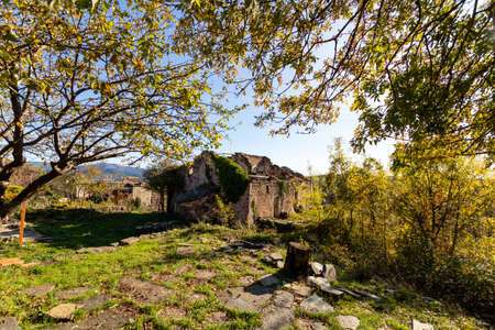 Ruins of Pompeii, an ancient Roman town destroyed by the volcano Vesuvius.