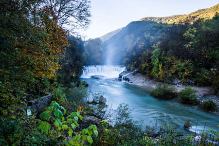 View of the waterfall in Rhineland Palatinate, Germany