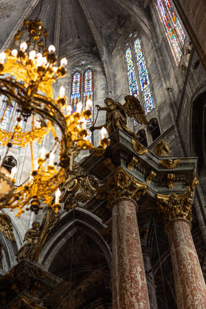 Interior of the Basilica of the Holy Cross in Prague, Czech Republicの写真素材
