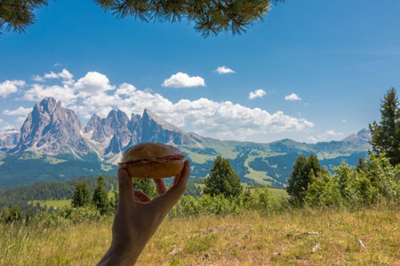 bun in the mountainsの写真素材