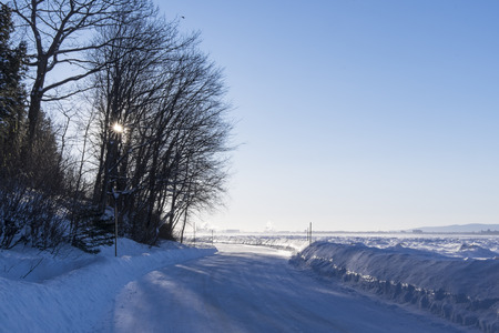 Winter roadの写真素材