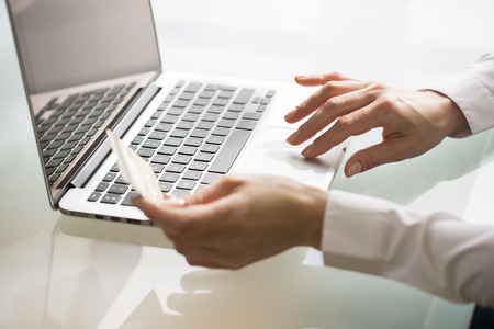Female computer keyboard online buy order internetの写真素材