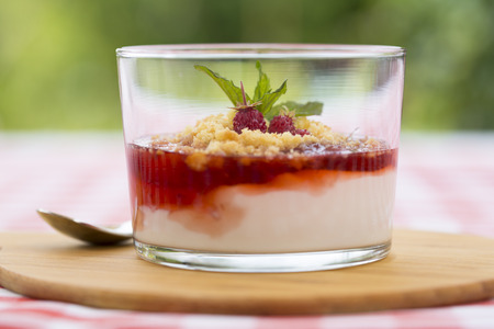 Fresh dessert in a glassの写真素材