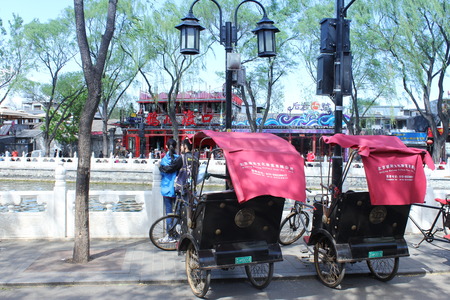 Houhai rickshawのeditorial素材