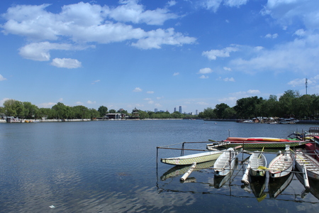 Houhai landscape viewのeditorial素材