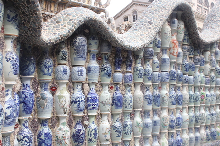 Porcelain House - a wall made of porcelainのeditorial素材