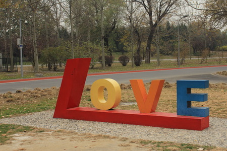 LOVE sculpture at chaoyang parkのeditorial素材