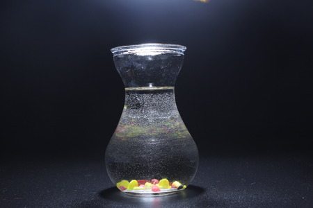 Vases with colored stonesの写真素材