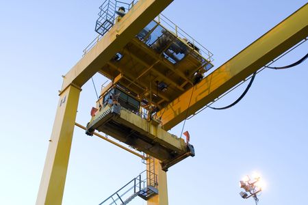 Containers and container cranes in a major port 10