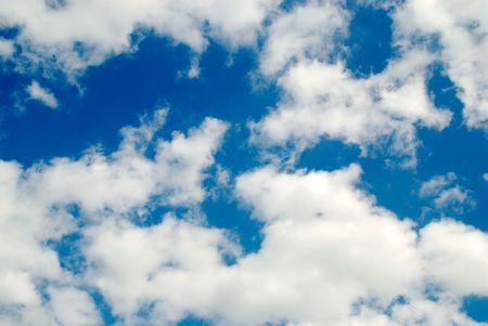 Blue sky with cloudsの写真素材