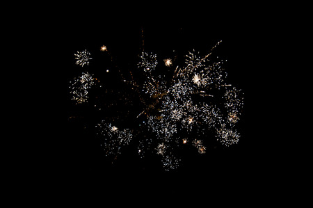 Night fireworks in honor of the holidayの写真素材