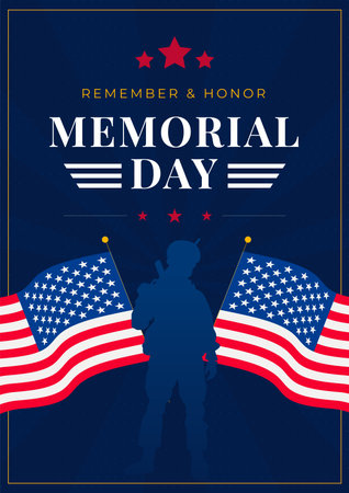 Memorial Day. Remember and honor. American holiday. Memorial Day. Vector illustrationのイラスト素材