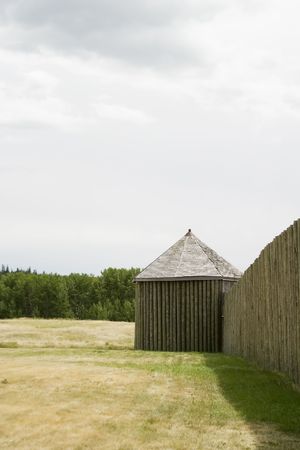 Fort at the Cypress Hills Provincial Park, Saskatchewan Canadaの写真素材