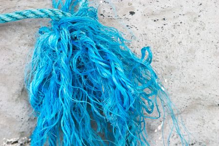 frayed rope detail texture imageの写真素材