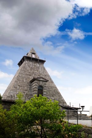 Minnehallen in Stavern Norway, a memorial building for deceased sailorsの写真素材