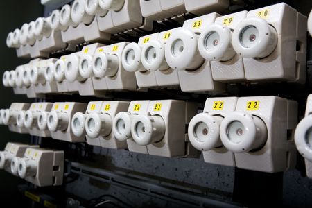 A detail of a european electrical breaker.の写真素材