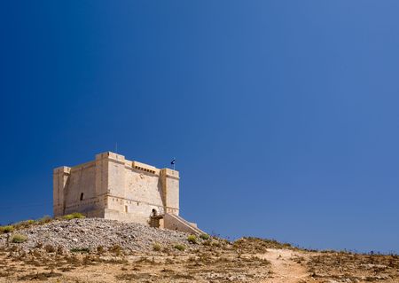 St marija tower on comino island, Maltaの写真素材