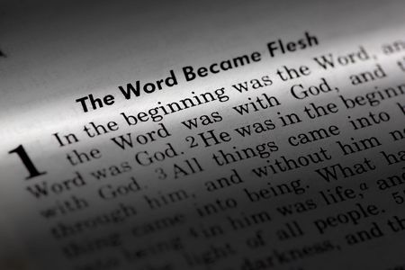 John 1:1 - The word became flesh. Popular New Testament passageの写真素材