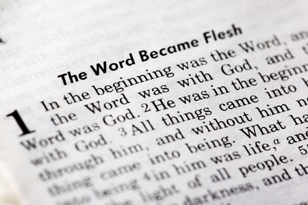 John 1:1 - The word became flesh. Popular New Testament passageの写真素材