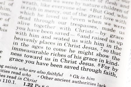 Ephesians 2:8 - a popular Christian New Testament Passageの写真素材