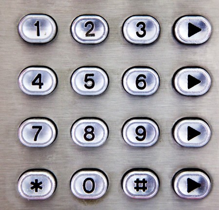 A metal phone pad in stainless steal