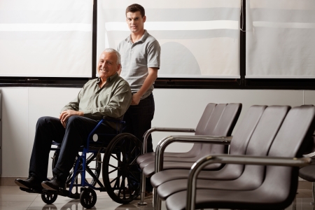 Man With Disabled Grandfatherの写真素材