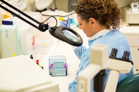 Female researcher working in laboratory