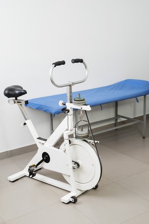 Exercise Bike And Bed In Hospitalの写真素材