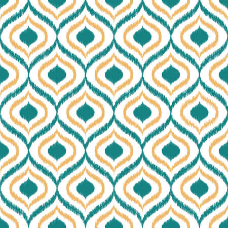 Ikat geometric ornament with diamonds. Tribal ethnic vector texture. Seamless striped pattern. Folk embroidery.の写真素材