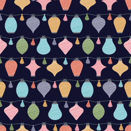 Seamless Background for New Year Festivals And Celebrations. For Gift Wrappers, Wallpapers, Greeting Cards, Invitations, Brochure, Flyerのイラスト素材