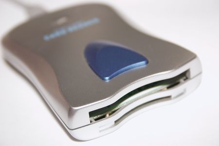 dual format card reader closeup