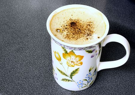 beaker of cappuccinoの写真素材