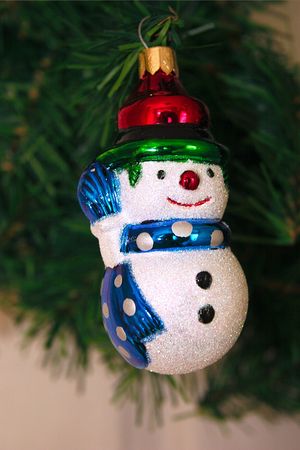 snowman christmas ornamentの写真素材