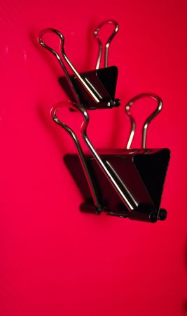 bull clips over a red background