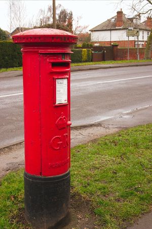 full length mail box in the ukの写真素材
