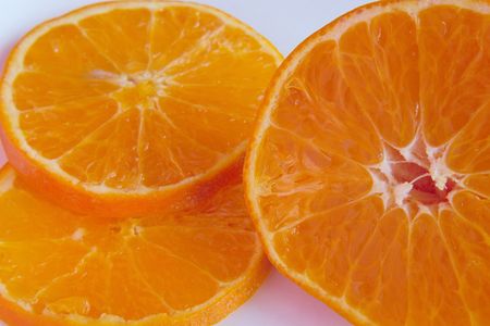 macro of orange slicedの写真素材
