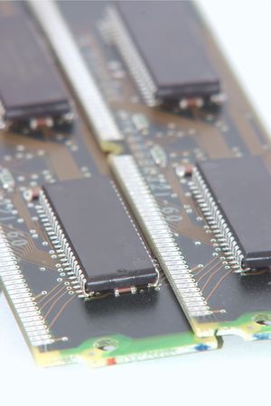 ram memory side by side macroの写真素材