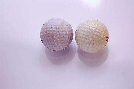 two golf ballsの写真素材