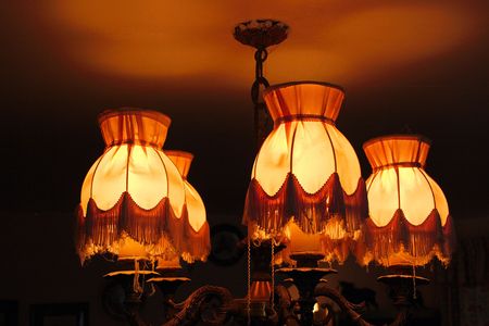 ceiling lighting taken from the side viewの写真素材