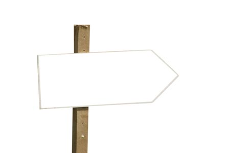 blank sign post isolatedの写真素材