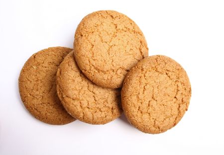 macro shot of ginger biscuitsの写真素材