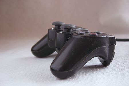 hand held game controllerの写真素材