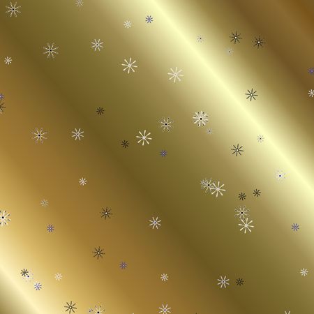 gold christmas paper effect background with snowflakes の写真素材