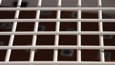 plastic grill mesh taken from a close angleの写真素材