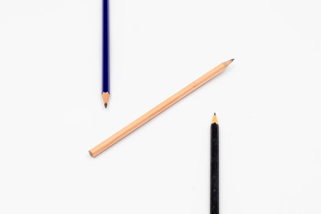 Close up wood pencil isolated on white  background