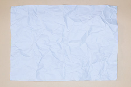 white crumpled paper texture background, Recycled crumpled white paper texture.の写真素材