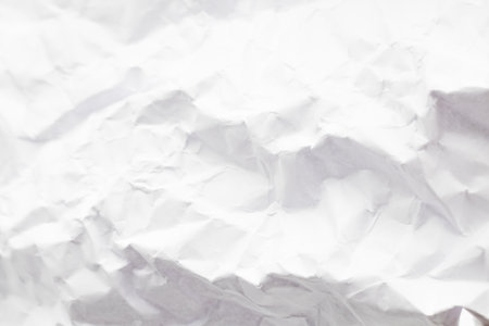 Crumpled white paper texture background, clumps of crumpled paperの写真素材